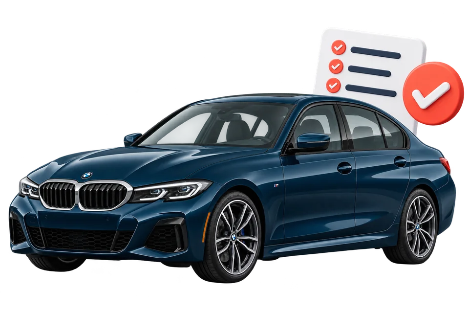 BMW e ilustración de una lista de comprobación